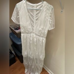 White lace dress